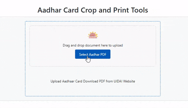 Crop Aadhar Card PDF Tools