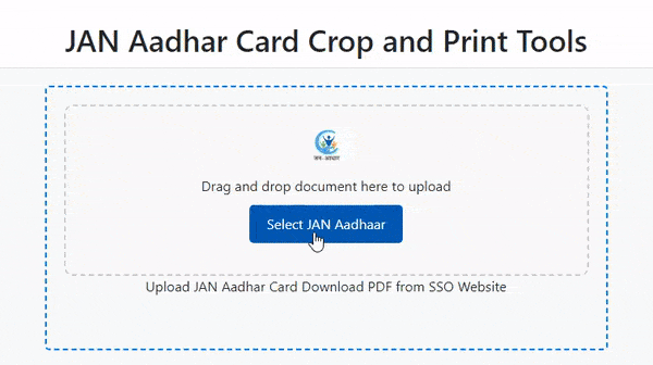 Crop JAN Aadhar Card PDF Tools